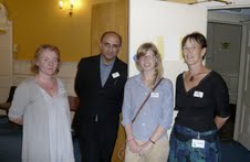 FromL: Sarah Ardizzone, Vineet Lal, Anna Holmwood, Nicky Harman at the Translators Assocation offices